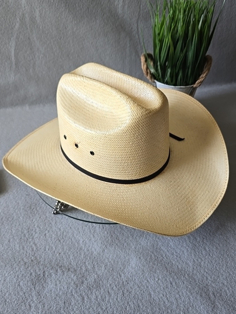 Renegade Men's 20x Straw Western Cowboy Hat Genuine Shantung Panama Sz 7 1/8-57